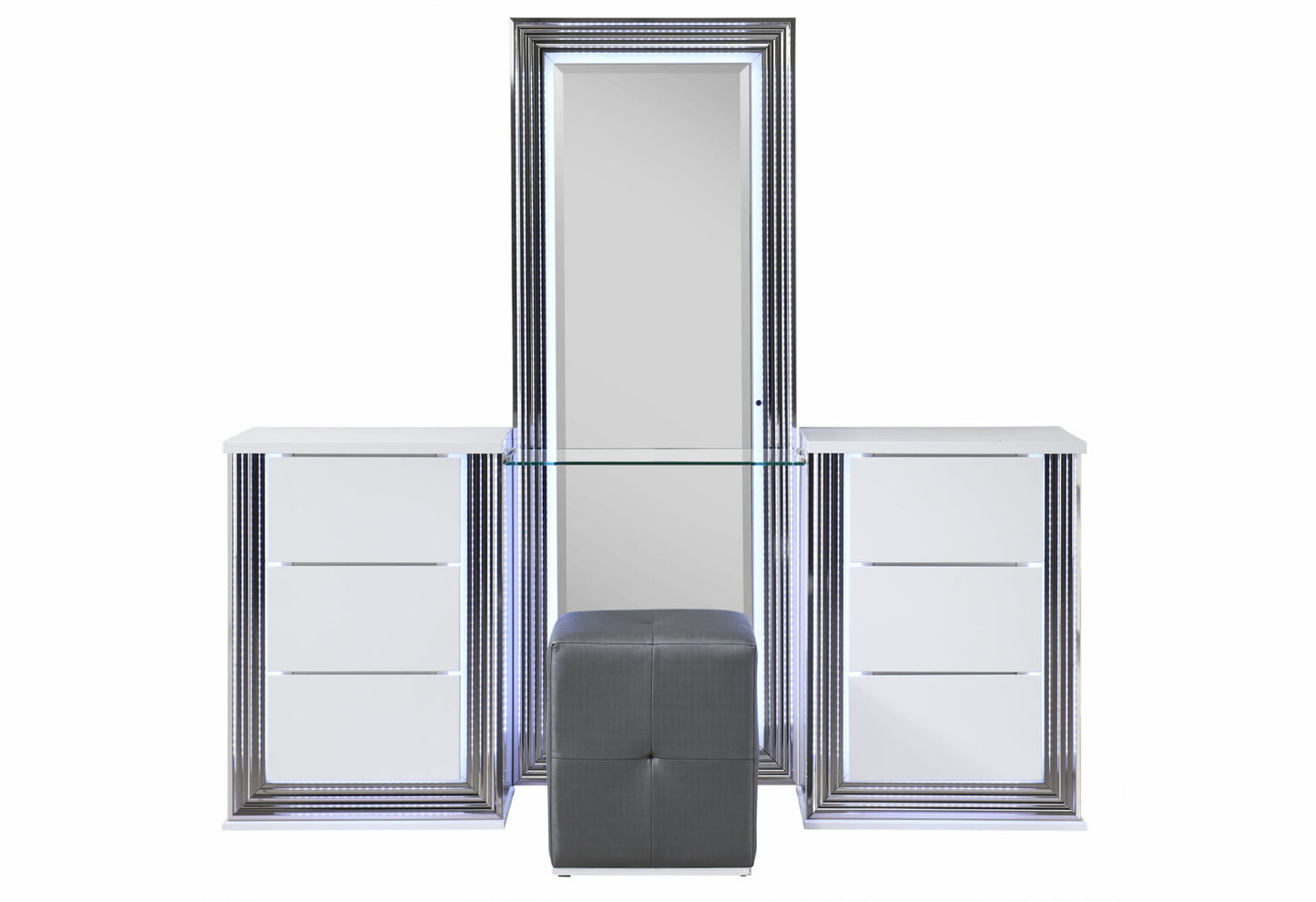 YLIME SMOOTH WHITE-VANITY SET