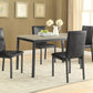 Garza 5-piece Rectangular Dining Table Set Black