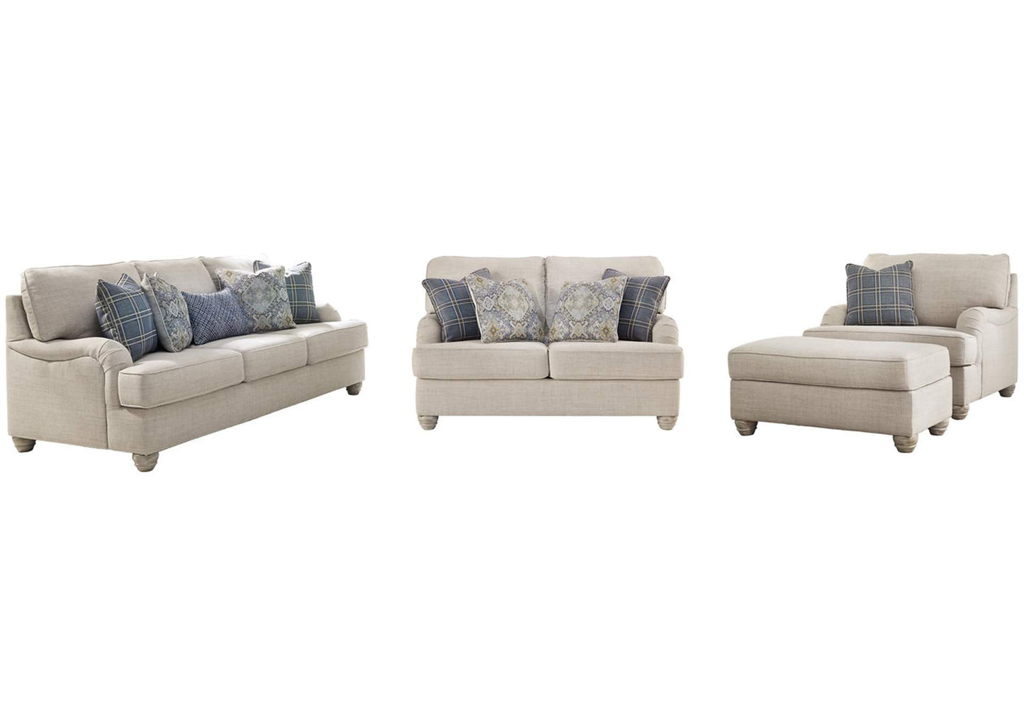 Traemore Sofa, Loveseat, Chair and Ottoman