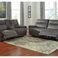 Austere Manual Reclining Sofa and Loveseat Set