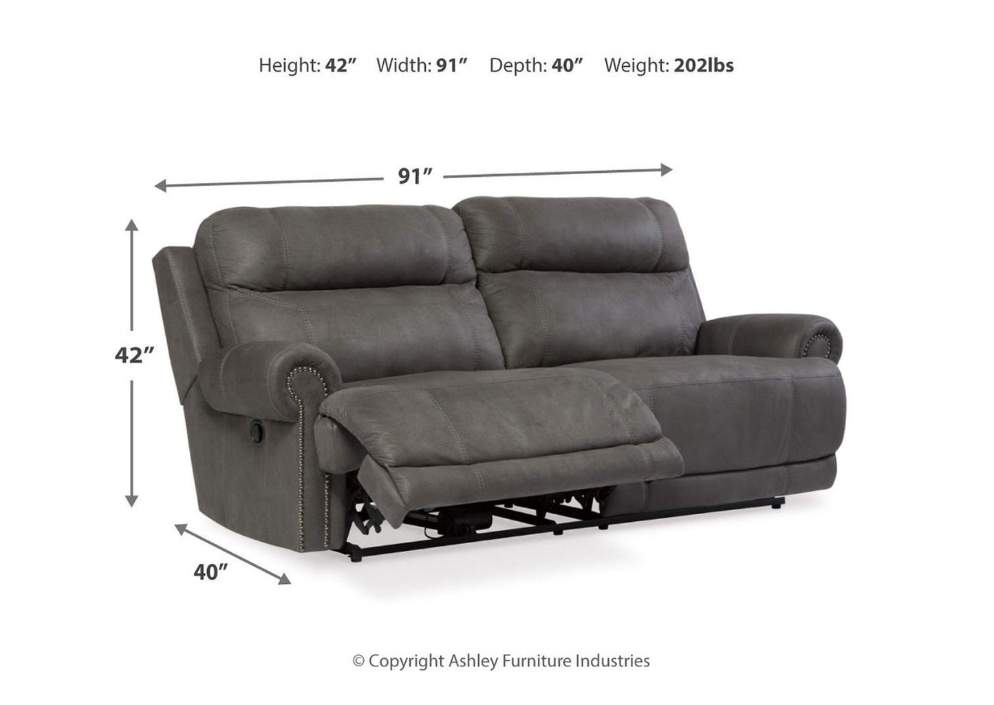 Austere Reclining Sofa