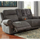Austere Reclining Loveseat with Console