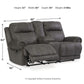 Austere Reclining Loveseat with Console