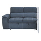 2-Piece Sectional with Adjustable Headrests, Pull-out Bed and Right Chaise with Hidden Storage