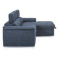 2-Piece Sectional with Adjustable Headrests, Pull-out Bed and Right Chaise with Hidden Storage