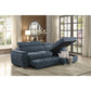2-Piece Sectional with Adjustable Headrests, Pull-out Bed and Right Chaise with Hidden Storage