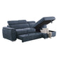 2-Piece Sectional with Adjustable Headrests, Pull-out Bed and Right Chaise with Hidden Storage