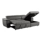 2-Piece Sectional with Adjustable Headrests, Pull-out Bed and Right Chaise with Hidden Storage