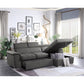 2-Piece Sectional with Adjustable Headrests, Pull-out Bed and Right Chaise with Hidden Storage