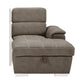2-Piece Sectional with Adjustable Headrests, Pull-out Bed and Right Chaise with Hidden Storage