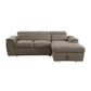2-Piece Sectional with Adjustable Headrests, Pull-out Bed and Right Chaise with Hidden Storage