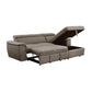 2-Piece Sectional with Adjustable Headrests, Pull-out Bed and Right Chaise with Hidden Storage
