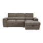 2-Piece Sectional with Adjustable Headrests, Pull-out Bed and Right Chaise with Hidden Storage