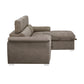 2-Piece Sectional with Adjustable Headrests, Pull-out Bed and Right Chaise with Hidden Storage