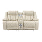 Power Double Reclining Love Seat with Console, Wireless Speakers, LED and Charging Ports