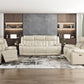Power Double Reclining Sofa with LED, Wireless charger and charging pore.
