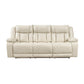 Power Double Reclining Sofa with LED, Wireless charger and charging pore.