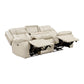 Power Double Reclining Sofa with LED, Wireless charger and charging pore.