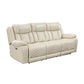 Power Double Reclining Sofa with LED, Wireless charger and charging pore.