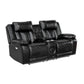 Power Double Reclining Love Seat with Console, Wireless Speakers, LED and Charging Ports