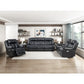 Power Double Reclining Sofa with LED, Wireless charger and charging pore.