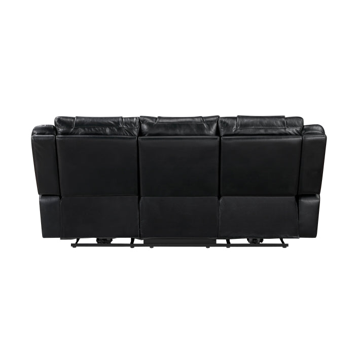 Power Double Reclining Sofa with LED, Wireless charger and charging pore.