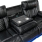 Power Double Reclining Sofa with LED, Wireless charger and charging pore.