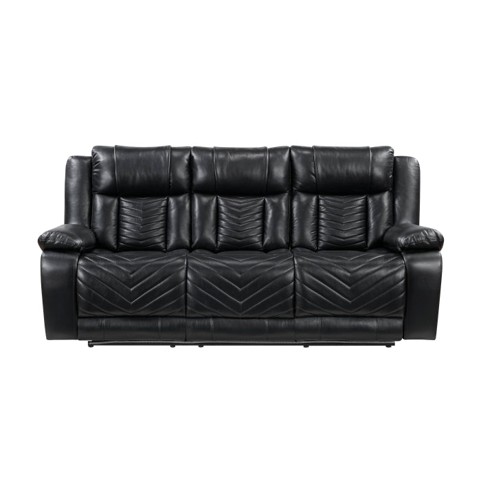 Power Double Reclining Sofa with LED, Wireless charger and charging pore.