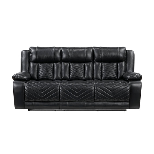 Power Double Reclining Sofa with LED, Wireless charger and charging pore.