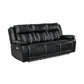 Power Double Reclining Sofa with LED, Wireless charger and charging pore.