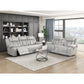 Power Double Reclining Sofa with LED, Wireless charger and charging pore.