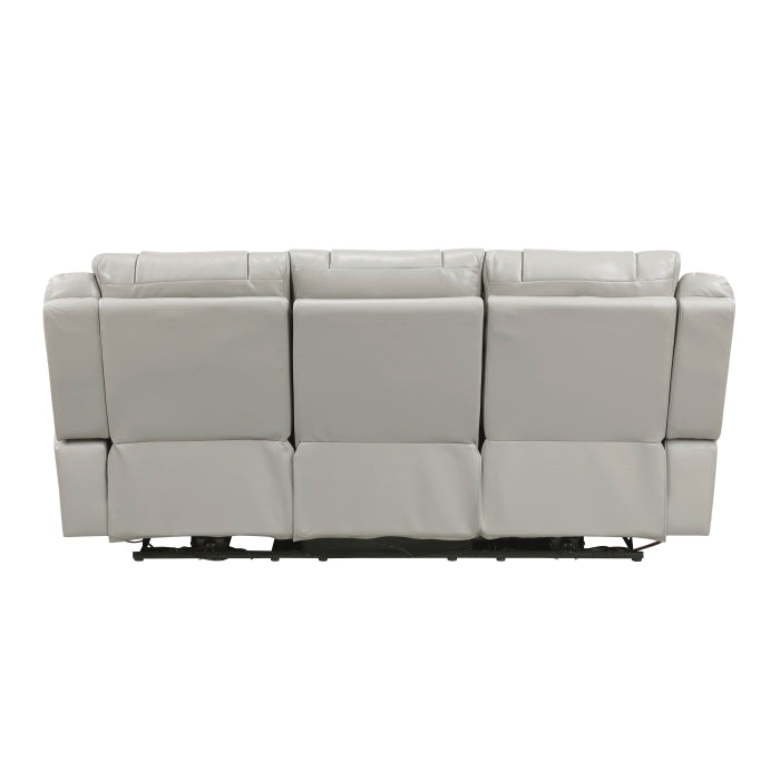 Power Double Reclining Sofa with LED, Wireless charger and charging pore.