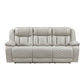 Power Double Reclining Sofa with LED, Wireless charger and charging pore.