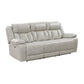 Power Double Reclining Sofa with LED, Wireless charger and charging pore.