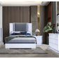 YLIME SMOOTH WHITE QUEEN LED BED