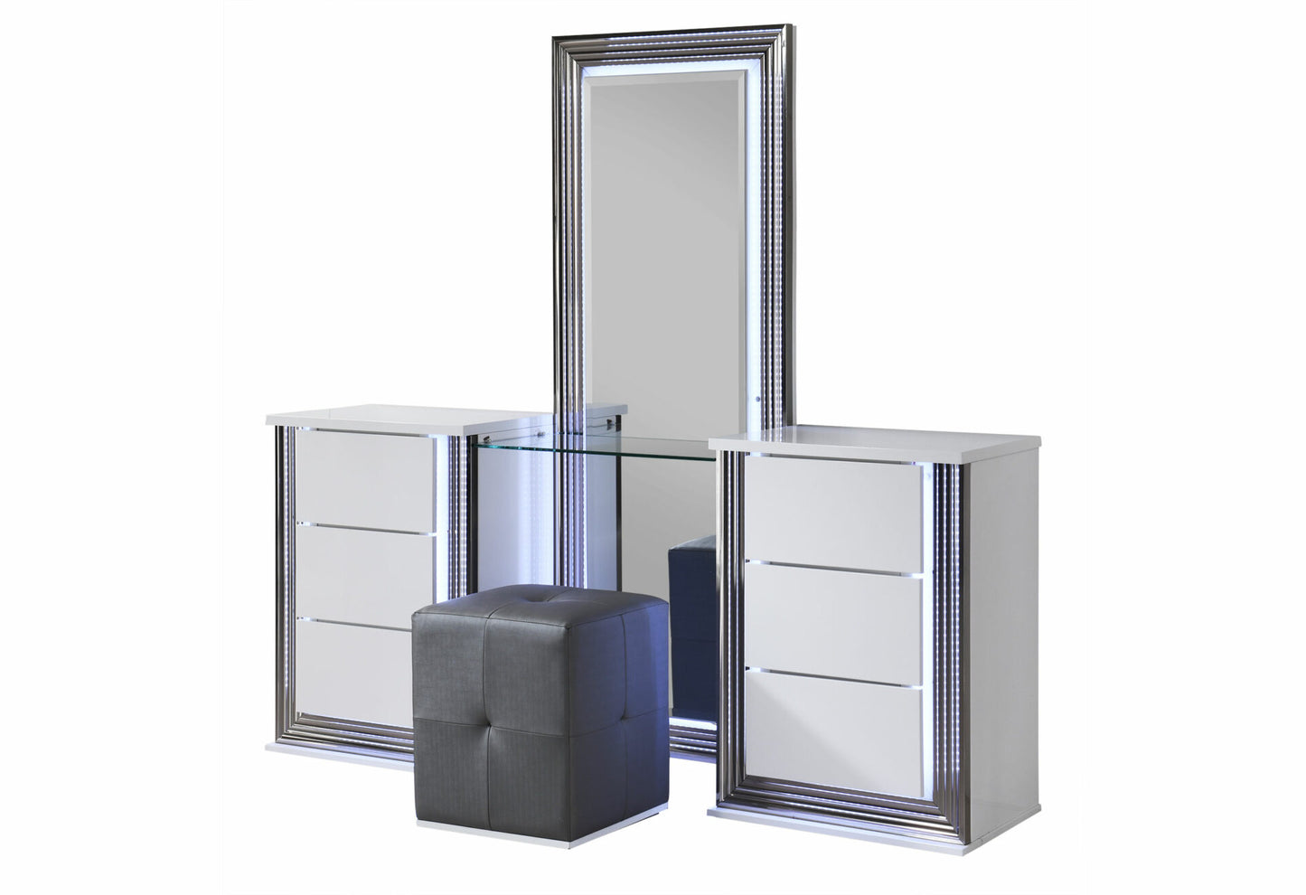 YLIME SMOOTH WHITE-VANITY SET
