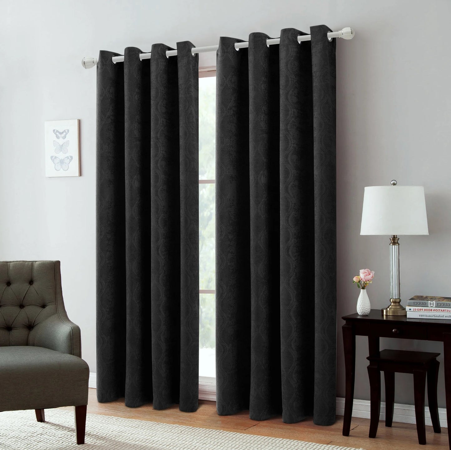 Andy Room Darkening Curtain Grommet Window Panel, 54x84 Inches