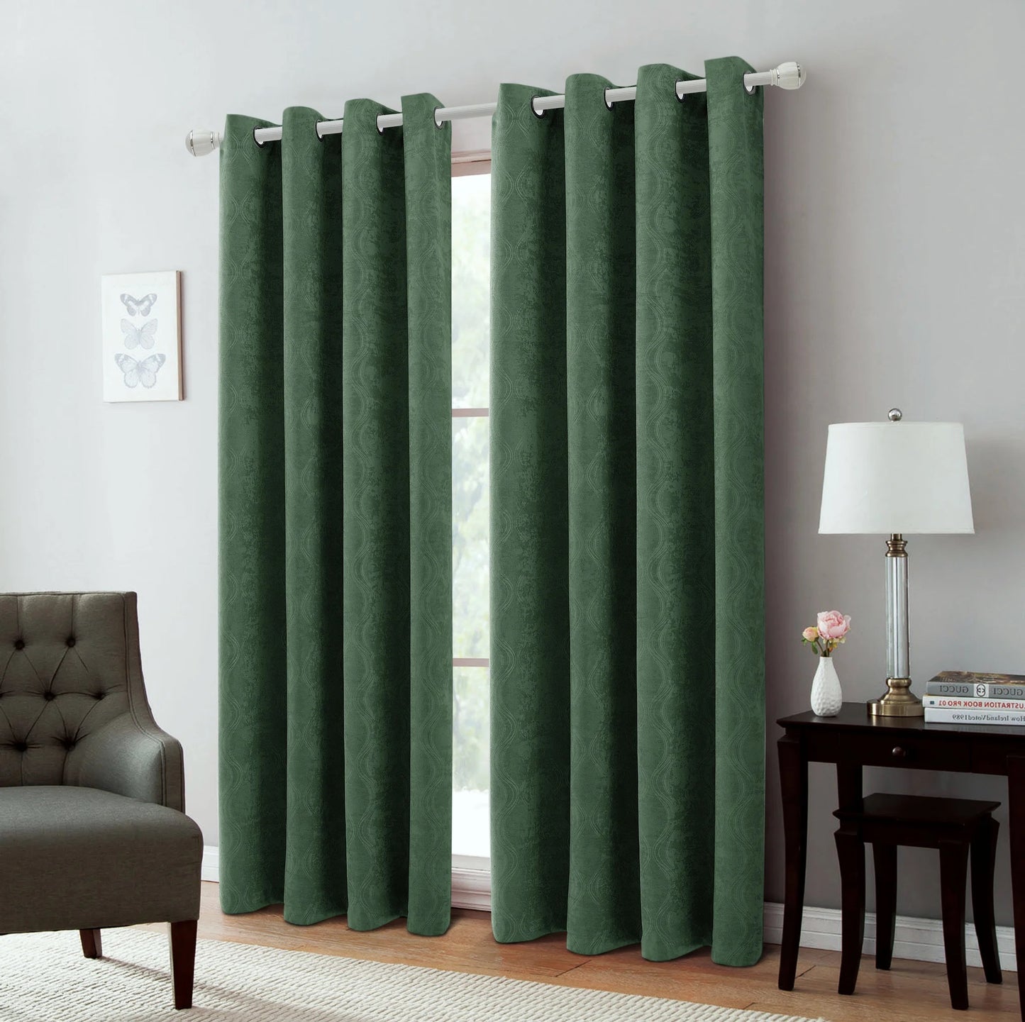 Andy Room Darkening Curtain Grommet Window Panel, 54x84 Inches