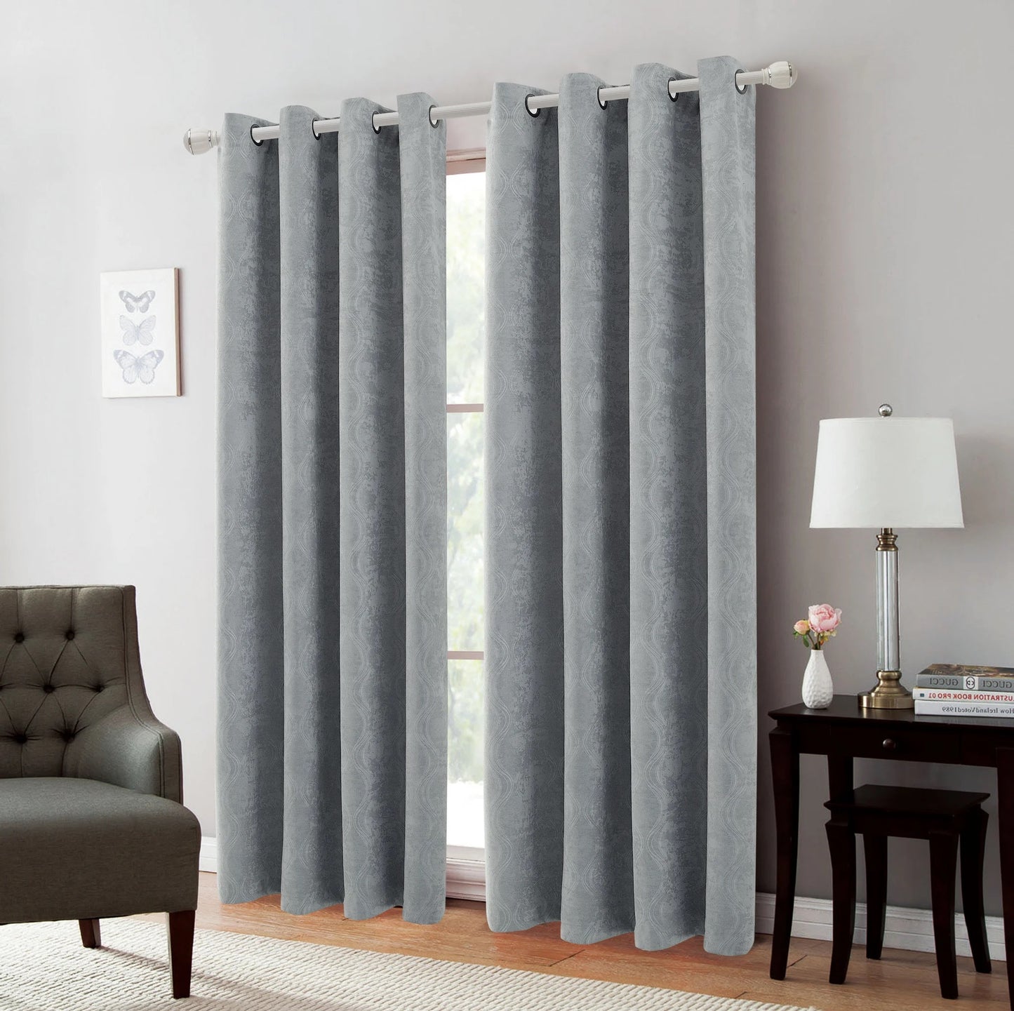 Andy Room Darkening Curtain Grommet Window Panel, 54x84 Inches