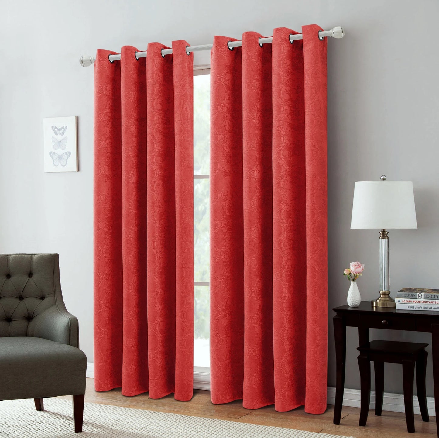 Andy Room Darkening Curtain Grommet Window Panel, 54x84 Inches