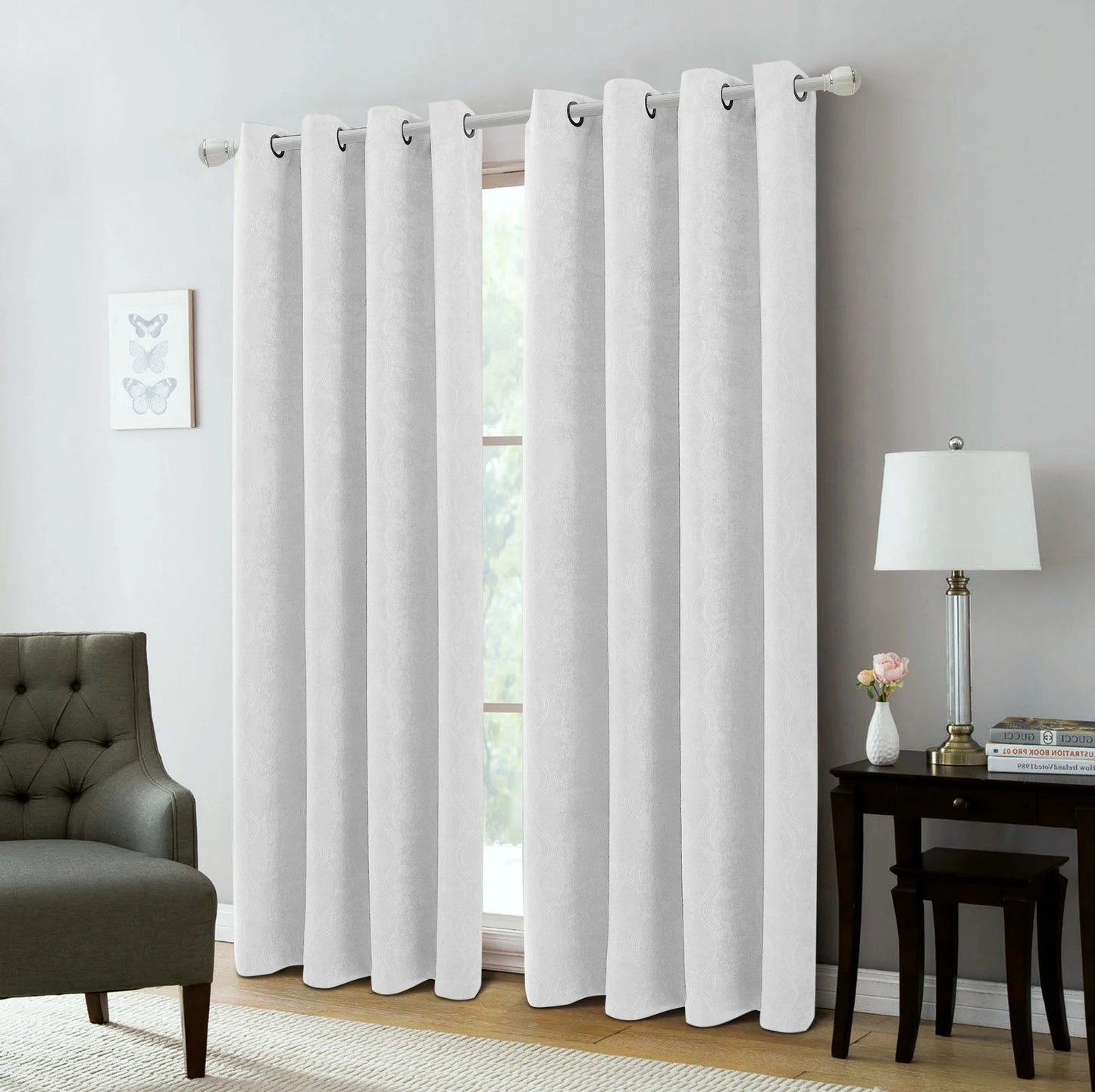 Andy Room Darkening Curtain Grommet Window Panel, 54x84 Inches