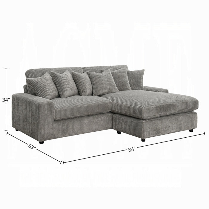 Tavia Reversible Sectional Sofa W/6 Pillows