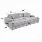 Hilde Sectional Sofa w/4 Pillows