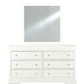 POMPEI METALLIC WHITE BOOKCASE TWIN BED WITH DESK AND HUTCH, NIGHTSTAND AND CHEST